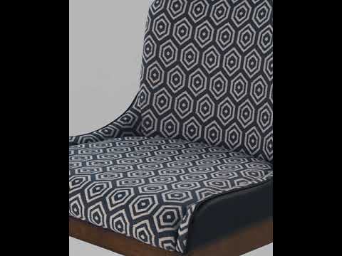 Стул "Энди" (Рогожка Бежевая с рис./Дерево цвет Орех)/SG/Nmr