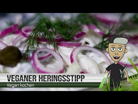 Veganer Sahnehering, Heringsstipp, mit Petersilienkartoffeln