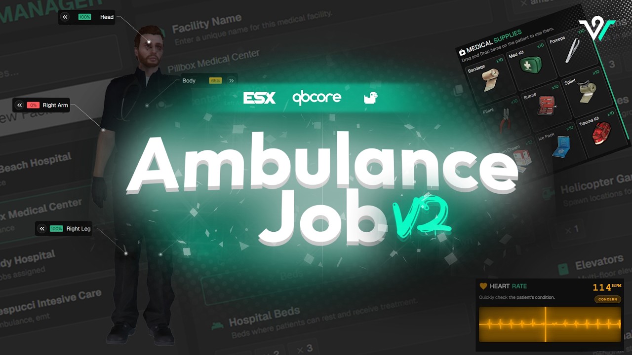 FiveM Advanced Ambulance Job V2 [2026]