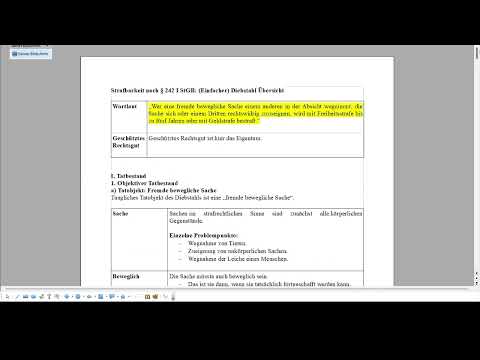 0. § 242 I StGB Theft: Introduction/Overview