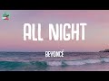 All Night - Beyoncé (Lyrics)