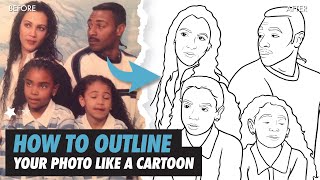 How to OUTLINE in Procreate Tutorial | Clean CARTOON LINE ART Drawing