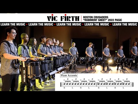 Learn the Music: Boston Crusaders 2022 RUDIMENT SHEET