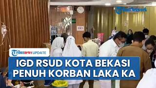 Suasana RSUD Kota Bekasi Dipenuhi Para Korban dan Keluarga Korban Kecelakaan Kereta Api