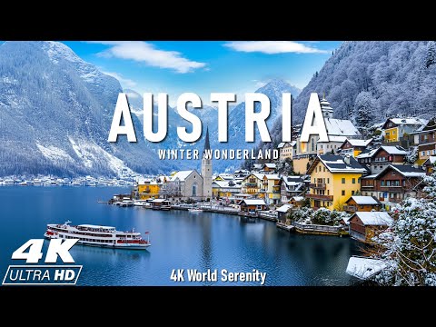 Austria 4K | Winter Wonderland – Cozy Alpine Villages, Majestic Alps & Frozen Lakes