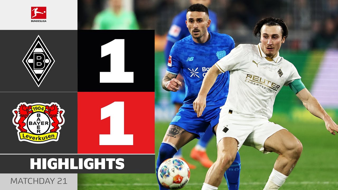 Borussia M'gladbach vs Bayer 04 Leverkusen Highlights