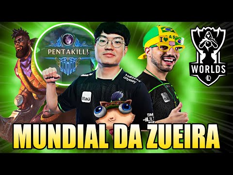 PENTAKILL do ROUTE e ROBO SALVANDO a LOUD vs GAM - MUNDIAL DA ZUEIRA