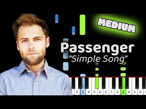Simple Song Piano - How to Play Passenger Simple Song Piano Tutorial! (Medium)