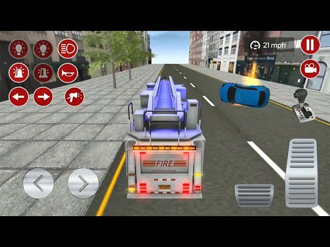 Real Fire Fighting Van Driving Simulator - 911 Engine rescue Car Driving Simulator