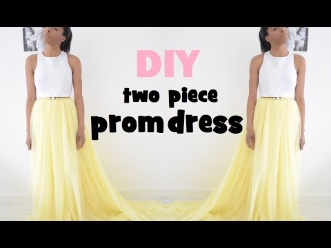 DIY | HOW TO MAKE A TWO PIECE PROM DRESS/GOWN