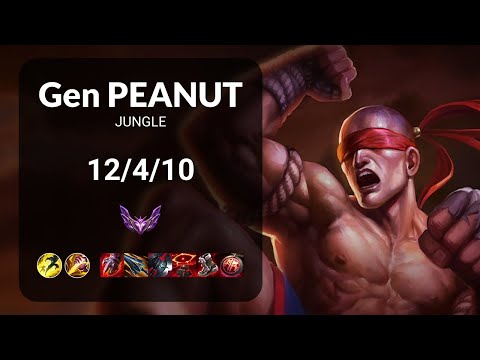 Gen Peanut Lee Sin vs Graves JUNGLE - KR MASTER Patch 14.2