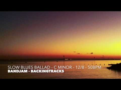 Slow 12/8 Blues Ballad Backing Track in C Minor