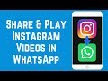 How to Share & Play Instagram Videos in WhatsApp on iOS/Android