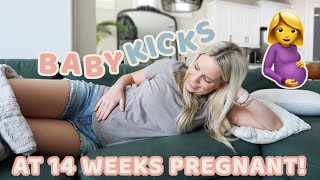 FIRST Baby Kicks at 14 Weeks PREGNANT! 👶🏼