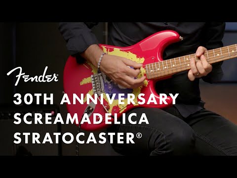 Fender 30th Anniversary Screamadelica Stratocaster, Custom Graphic w/ Deluxe Bag image 4
