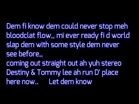 Tommy lee & Destiny the baddest  Lyrics
