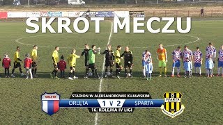 Skrót meczu Orlęta - Sparta Brodnica 1:2 // 16. kolejka IV ligi