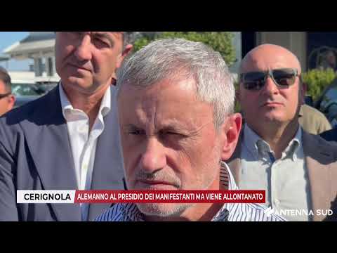 19 OTTOBRE 2026 - CERIGNOLA: ALEMANNO AL PRESIDIO DEI MANIFESTANTI MA VIENE ALLONTANATO