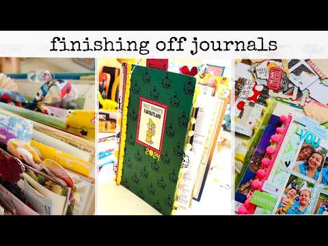 FINISHING OFF JOURNALS I Junk Journal With Me | The Final Bits