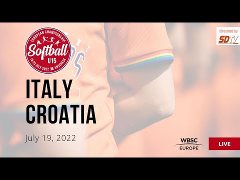 11 U-15 Women's Softball European Championship - Croatia VS Italy