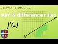 How To Use The Sum And Difference Rules For Differentiation