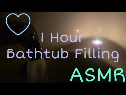 1 Hour Bathtub Filling - Candle Lit White Noise - Sounds for Sleep, Relaxation, and Studying