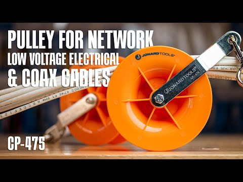 Jonard Tools Pulley for Low Voltage Electrical, Network, & COAX Cables (CP-475) Product Video