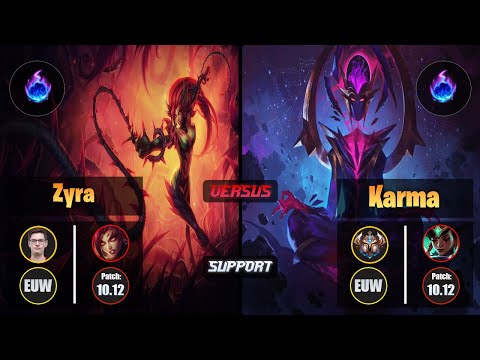 Mikyx ZYRA (Support) [Arcane Comet] VS KARMA - Challenger EUW Patch 10.12