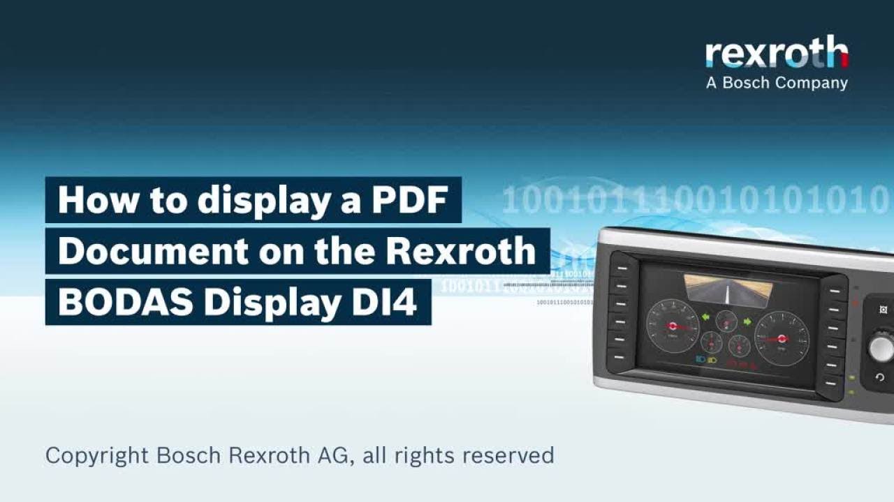 BODAS Display DI4 – How to display a PDF document