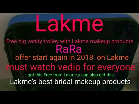 Lakme makeup products with Free Big vanity trolly,2018Big offer start on Lakme,bridal Makeup trolley Video