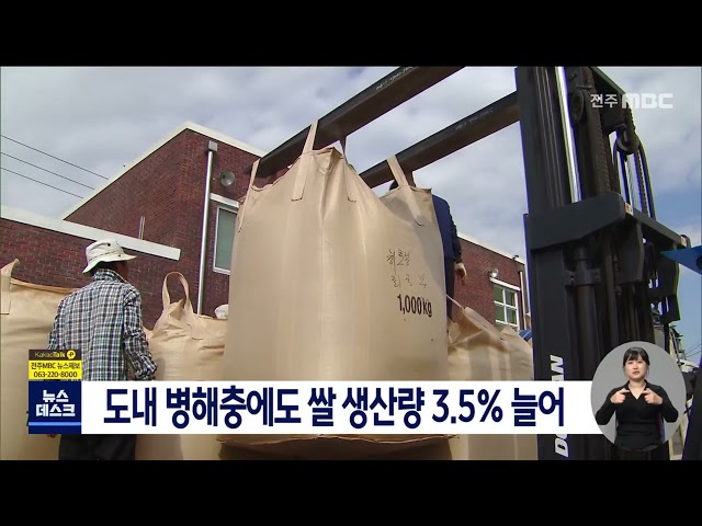 도내 병해충에도 쌀 생산량 늘어 농가 어려움