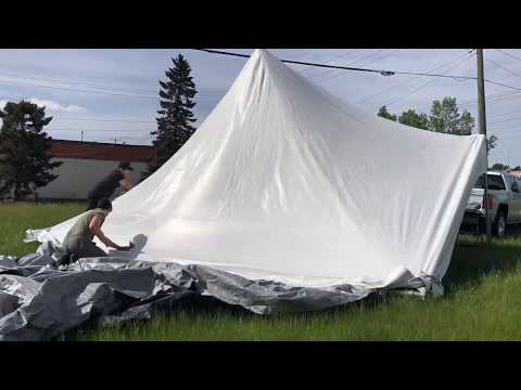 20' x 20' Marquee High Peak Tent Cleaning