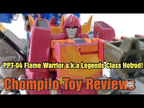 Papatoys PPT-04 Flame Warrior a.k.a Legends class Hotrod vs. MFT MS-19 Flame commander
