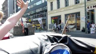 preview picture of video ''Escaping' East Berlin via Checkoint Charlie in a convertible Trabant (Trabbie) in July 2010'