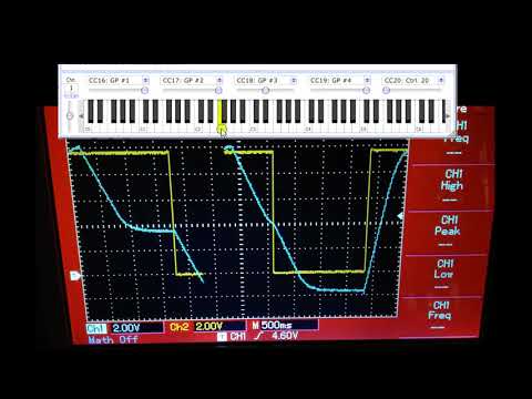 BEFACO VC ADSR envelope generator circuit on breadboard