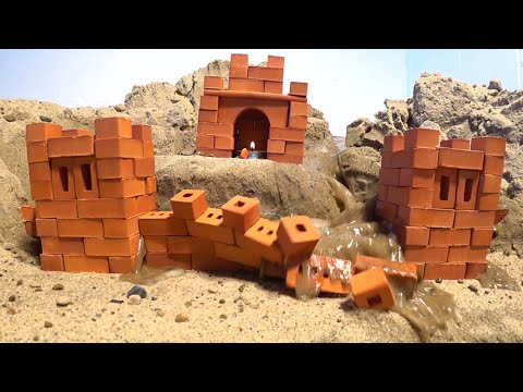 NEW MINI BRICK CASTLE AND DAM FAILURE