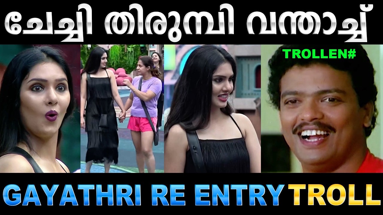 എന്നെ പുറത്താക്കിയവരെക്കെ ഇവിടെ വാടാ ! Troll Video | Gayathri BB Re Entry 