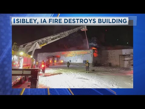 Sibley. Ia fire destroys building