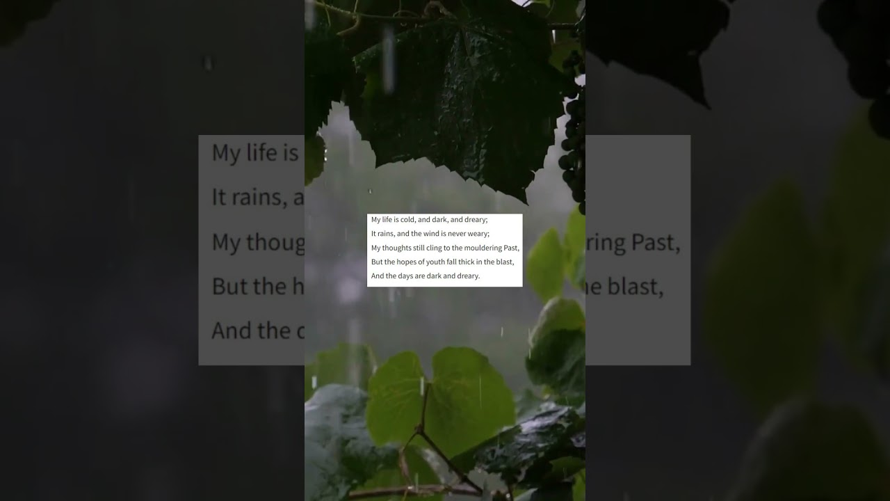 Another Rainy Day Poem - Henry Wadsworth Longfellow, ‘The Rainy Day‘