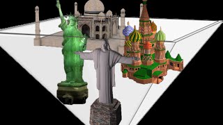 Statue Of Liberty | TAJ MAHAL | CRISTO | Vasily the Blessed | 3d hologram