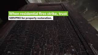 Trust SERVPRO for property restoration. We're Here to Help you recover and rebuild after a fire