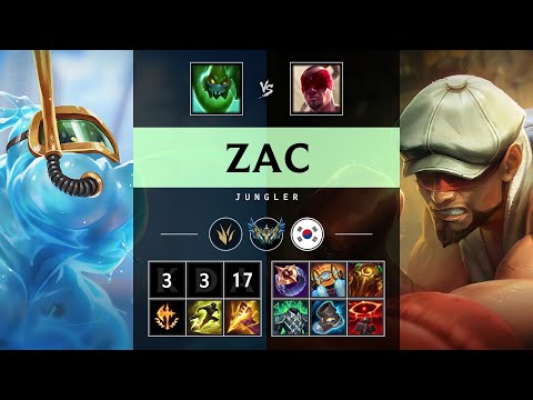 Zac Jungle vs Lee Sin - KR Challenger Patch 25.11