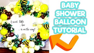 Bumble Bee Theme Balloon Garland || Circle Backdrop Tutorial || Ubackdrop Collapsible Backdrop