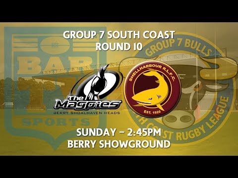 2018 Group 7 RL 1st Grade Round 10 - Berry-Shoalhaven Heads Magpies v Shellharbour Sharks