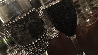 Wedding Vlog Series: Stunning Lace &amp; Diamond Champagne Glasses
