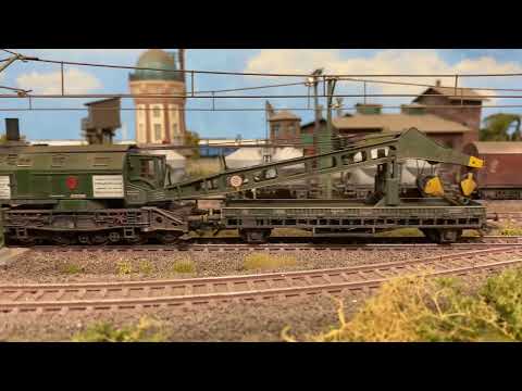 Modelleisenbahn Alterungen Wolbink Spur H0 Fahrbetrieb Dampfkran Bauart 058 (Ardelt) Trix gealtert