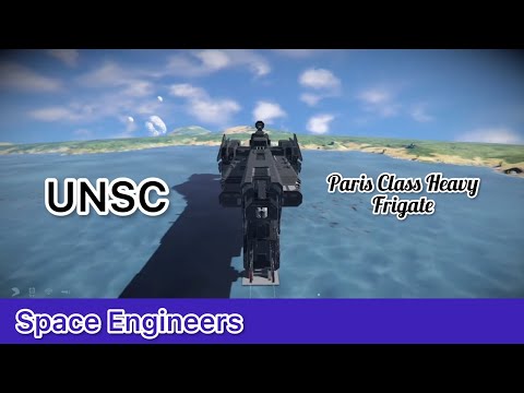 Halo | UNSC Paris Class Heavy Frigate, Full Scale. UNSC Ship # 1 | Space Engineers