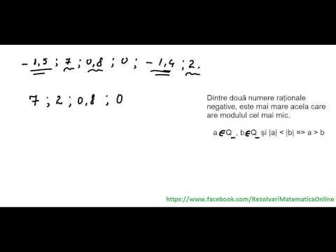 Clasa a VII-a - Cap. Numere raționale  Mulțimea numerelor raționale - ex. 7 -ordonarea nr rationale