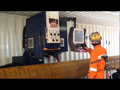 Transportable Pipe Cutting Machine - HGG Containerized Pipe Shop.