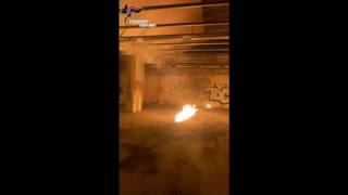 L'esercitazione con le molotov a Pesaro